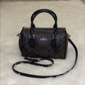 Coach mini shoulder strap duffel bag